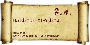 Halász Alfréd névjegykártya