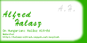 alfred halasz business card